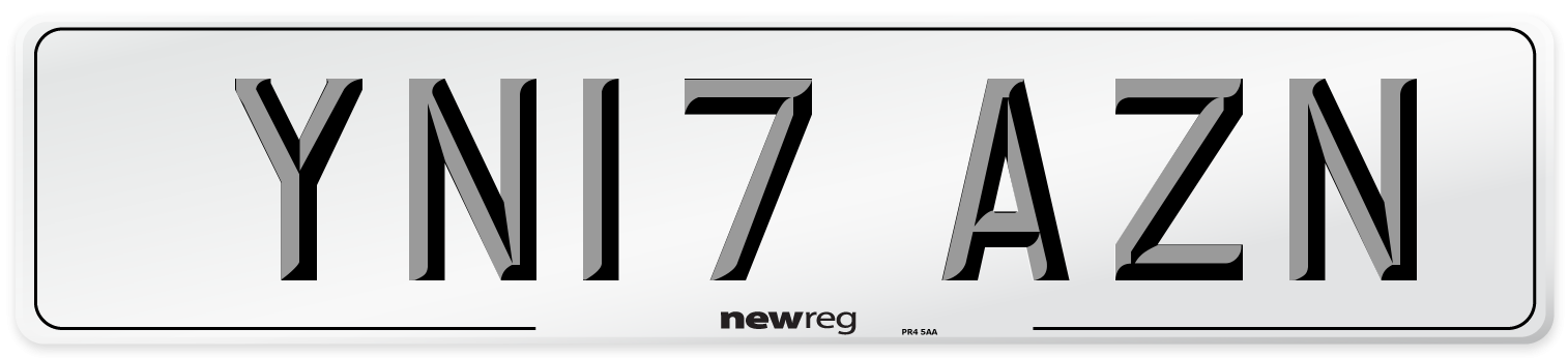 YN17 AZN Number Plate from New Reg